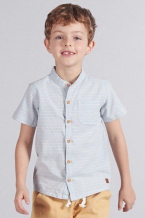 camisa infantil masculina tecido listrado fio tinto bugbee