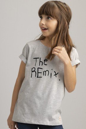 camiseta infantil genderless meia malha mescla remix bugbee