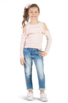 calça infantil feminina jeans bugbee