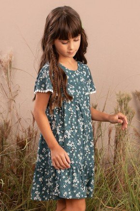 vestido moda infantil feminino menina estampado bugbee 9920