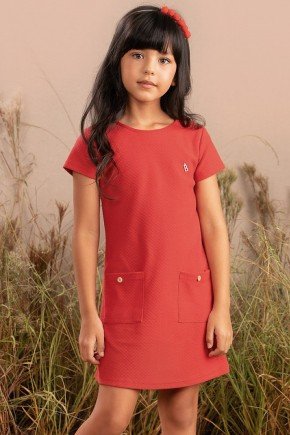 vestido moda infantil feminino menina manga curta bugbee 9912