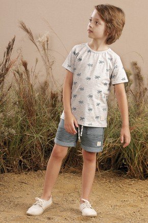 bermuda moda infantil masculina menina cordao moletom 9615