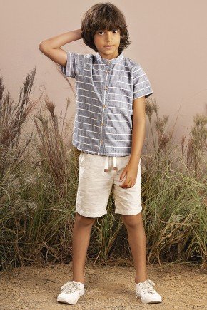 bermuda moda infantil masculina menino 9618