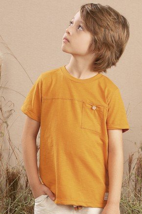 camiseta moda infantil masculina menino bolso 9656