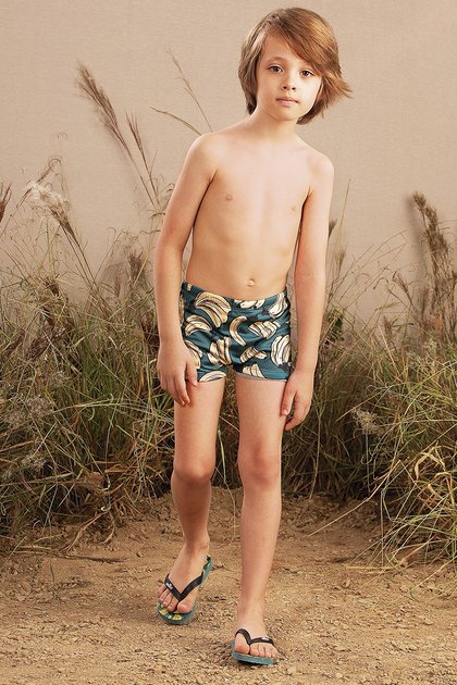 sunga moda infantil masculina menino praia estampada protecao uv 9715