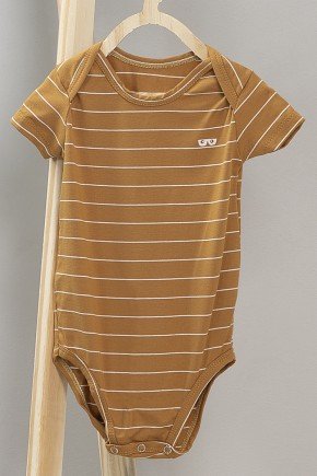 Body Bebê Menino em Viscomalha Listrada body moda bebe masculino menino listrado manga curta 9766