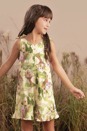 macaquinho moda infantil feminino menina estampado floral 9884