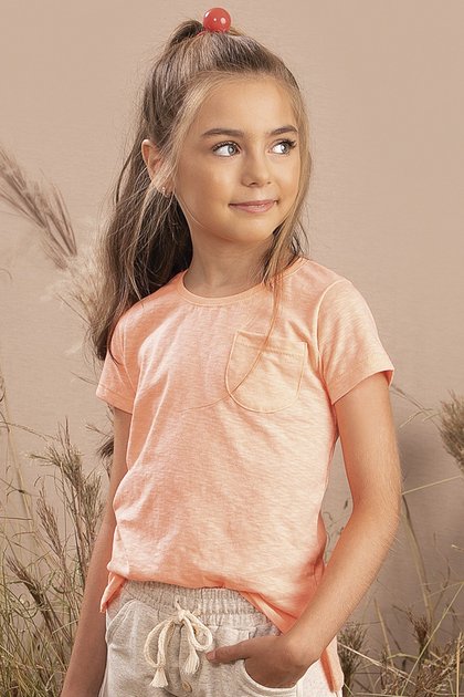 blusa moda infantil feminina menina bolso basica 9813 4019