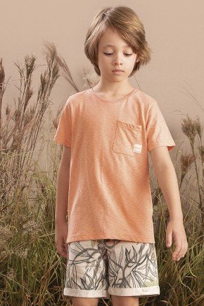 Conjunto Infantil Menino em Meia Malha Flamê e Moletom conjunto moda infantil masculino menino bolso floral moletom 9695cj