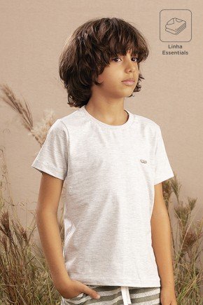 camiseta moda infantil masculina menino basica 9508 bugbee branco