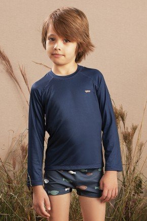 blusa moda infantil praia masculina menino manga longa protecao uv 9536