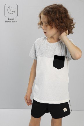 conjunto pijama moda infantil masculino menino estampado bugbee 9774cj