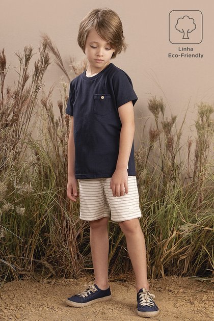 bermuda moda infantil masculina menino listrada moletom ecologico branco 9612 bugbee