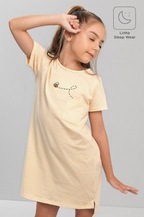 camisola moda infantil feminino menina listrada manga curta 9902
