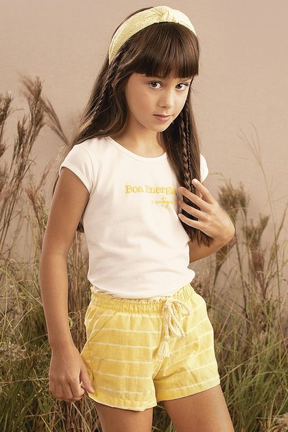 conjunto moda infantil feminino menina listrado 9872cj