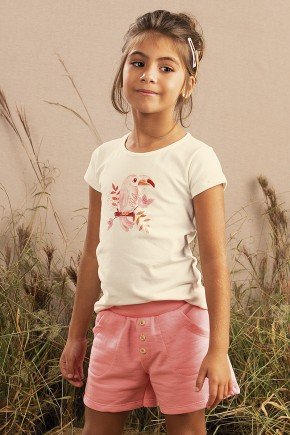 conjunto moda infantil feminino menina estampada moletom 9852cj