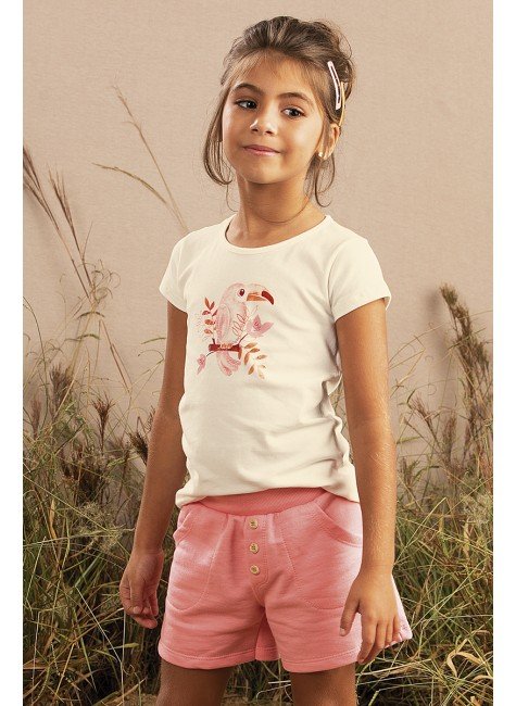 conjunto moda infantil feminino menina estampada moletom 9852cj