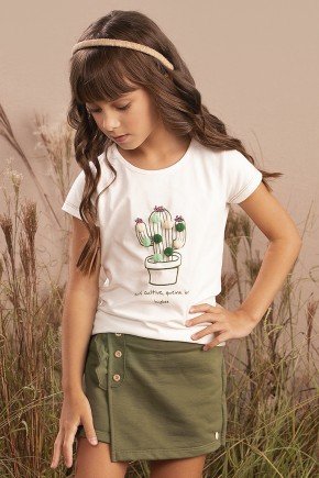 conjunto moda infantil feminino menina moletom saia bugbee 9843cj