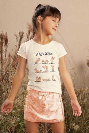conjunto moda infantil feminino menina moletinho estampada bugbee 9834cj