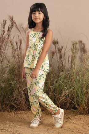 conjunto moda infantil feminino menina estampado floral bugbee 9820cj