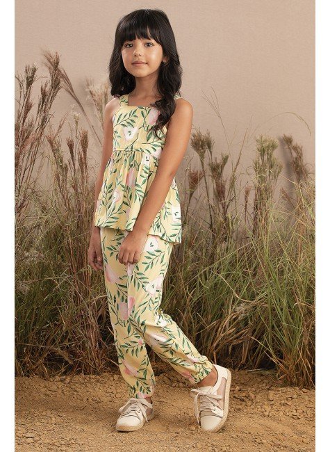 conjunto moda infantil feminino menina estampado floral bugbee 9820cj