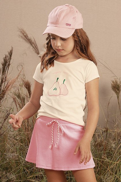 conjunto moda infantil feminino menina canelada conforto 9824cj