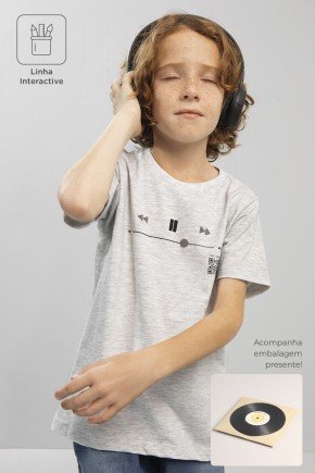 camiseta moda infantil unissex menino menina estampada musica 9657
