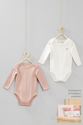kit bodies moda bebe feminino menina manga longa basico 9976cj