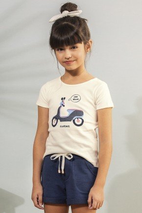 blusa moda infantil feminina menina bugbee laco estampada 7326