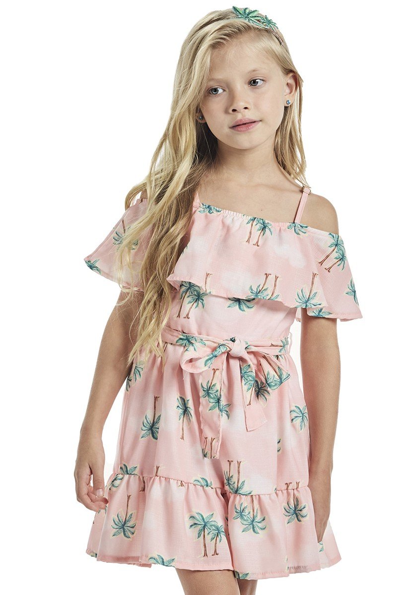 Vestido store infantil chiffon