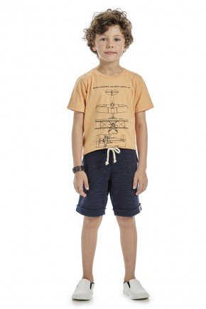 bermuda moda infantil masculina menino bugbee moletom 6736bm