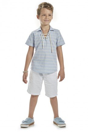 bermuda moda infantil masculina menino sarja bugbee 6752bm