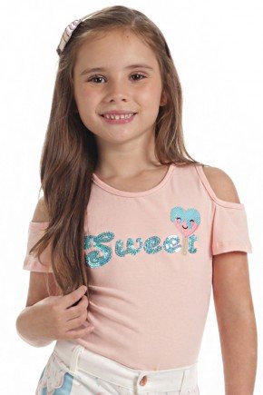 blusa moda infantil feminina menina bugbee estampada ombros 6456bl