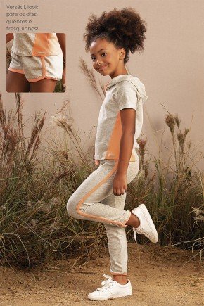 conjunto moda infantil feminino menina esportivo conforto calca bugbee 9819cj