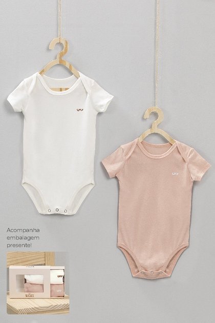 bodies rosa e branco básicos com manga curta infantil para bebês meninas