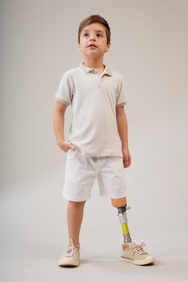 conjunto camisa polo bermuda moda infantil masculino menino bugbee listrada bege branca ecologico sustentavel 11057cj